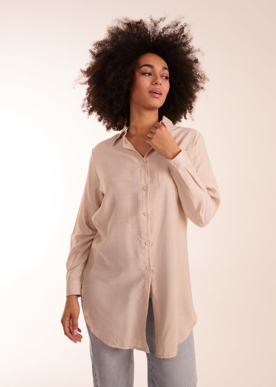 Blue Vanilla Beige Striped Shirt