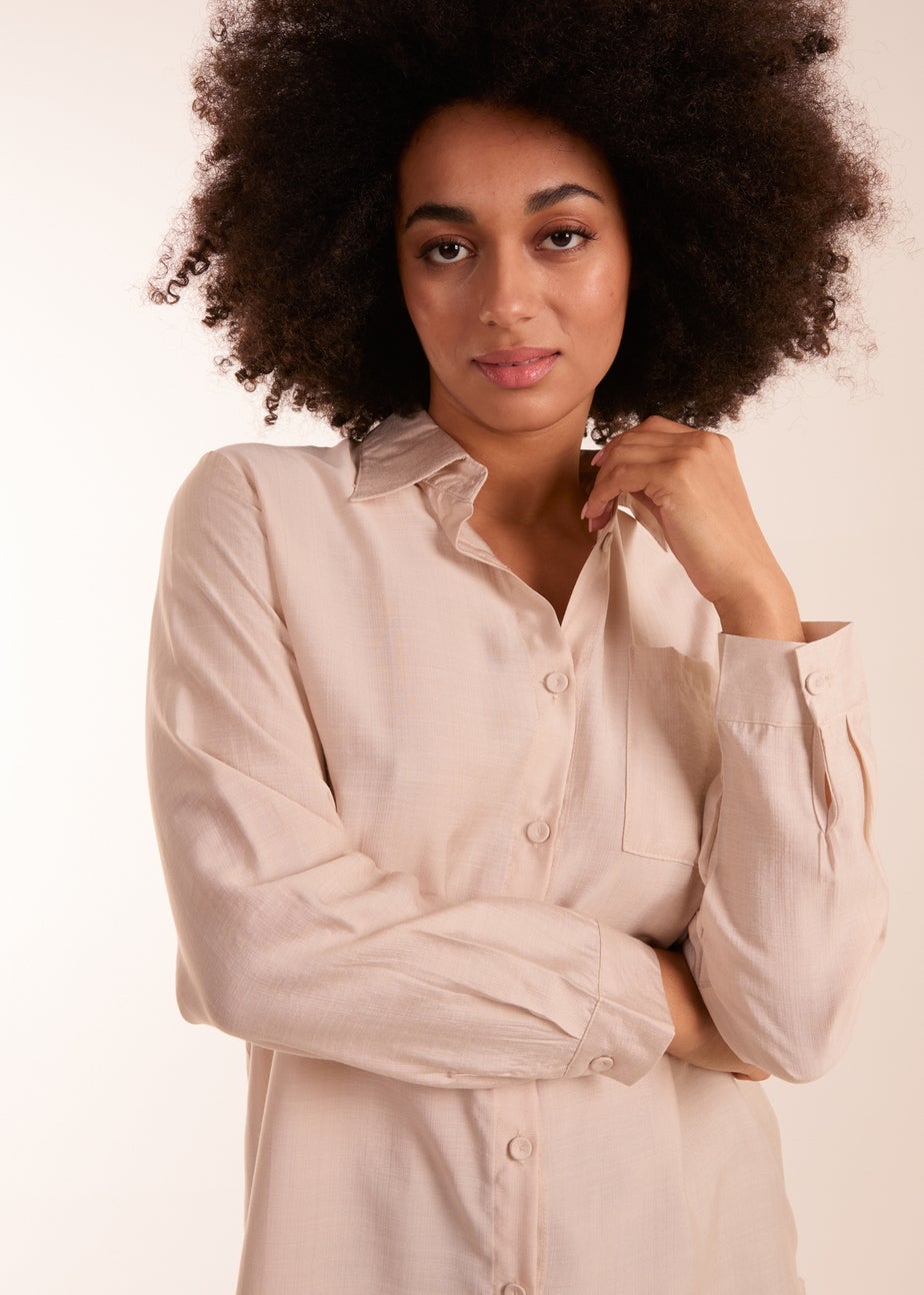 Blue Vanilla Beige Striped Shirt