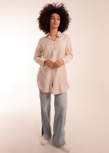 Blue Vanilla Beige Striped Shirt