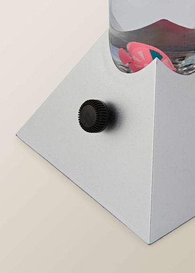 ValueLights Silver LED Colour Changing Bubble Lamp 6 Fish (90.5cm x 18cm x 18cm)