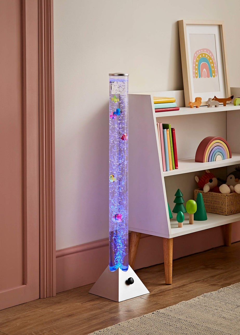 ValueLights Silver LED Colour Changing Bubble Lamp 6 Fish (90.5cm x 18cm x 18cm)