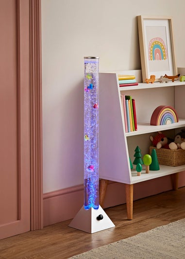 ValueLights Silver LED Colour Changing Bubble Lamp 6 Fish (90.5cm x 18cm x 18cm)
