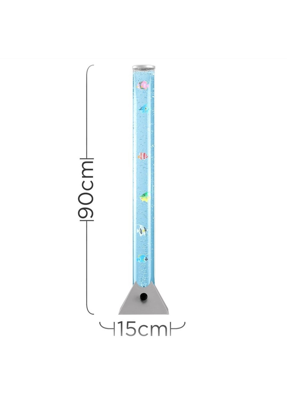 ValueLights Silver LED Colour Changing Bubble Lamp 6 Fish (90.5cm x 18cm x 18cm)