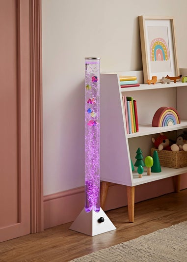 ValueLights Silver LED Colour Changing Bubble Lamp 6 Fish (90.5cm x 18cm x 18cm)