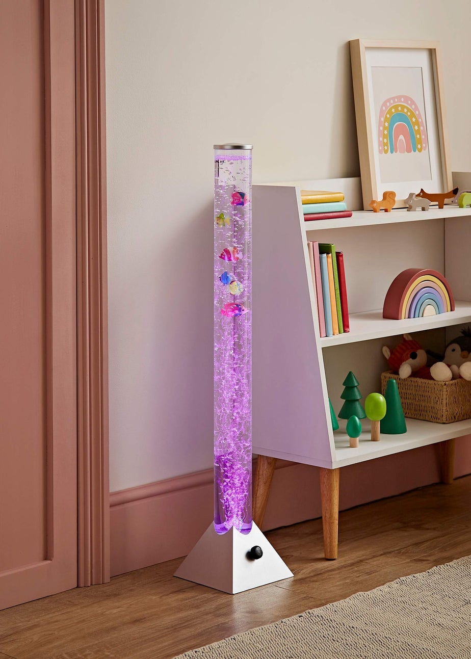 ValueLights Silver LED Colour Changing Bubble Lamp 6 Fish (90.5cm x 18cm x 18cm)