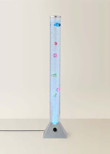 ValueLights Silver LED Colour Changing Bubble Lamp 6 Fish (90.5cm x 18cm x 18cm)