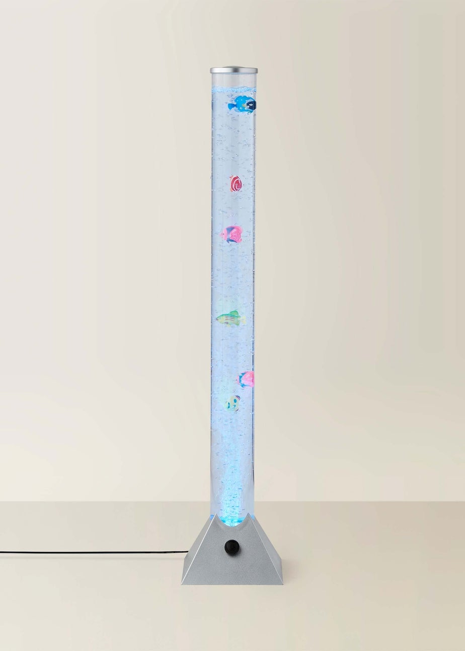 ValueLights Silver LED Colour Changing Bubble Lamp 6 Fish (90.5cm x 18cm x 18cm)