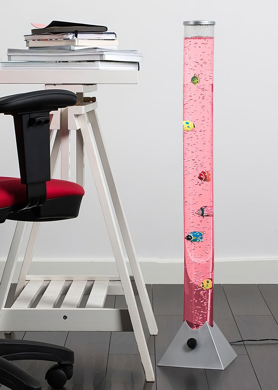 ValueLights Silver LED Colour Changing Bubble Lamp 6 Fish (90.5cm x 18cm x 18cm)