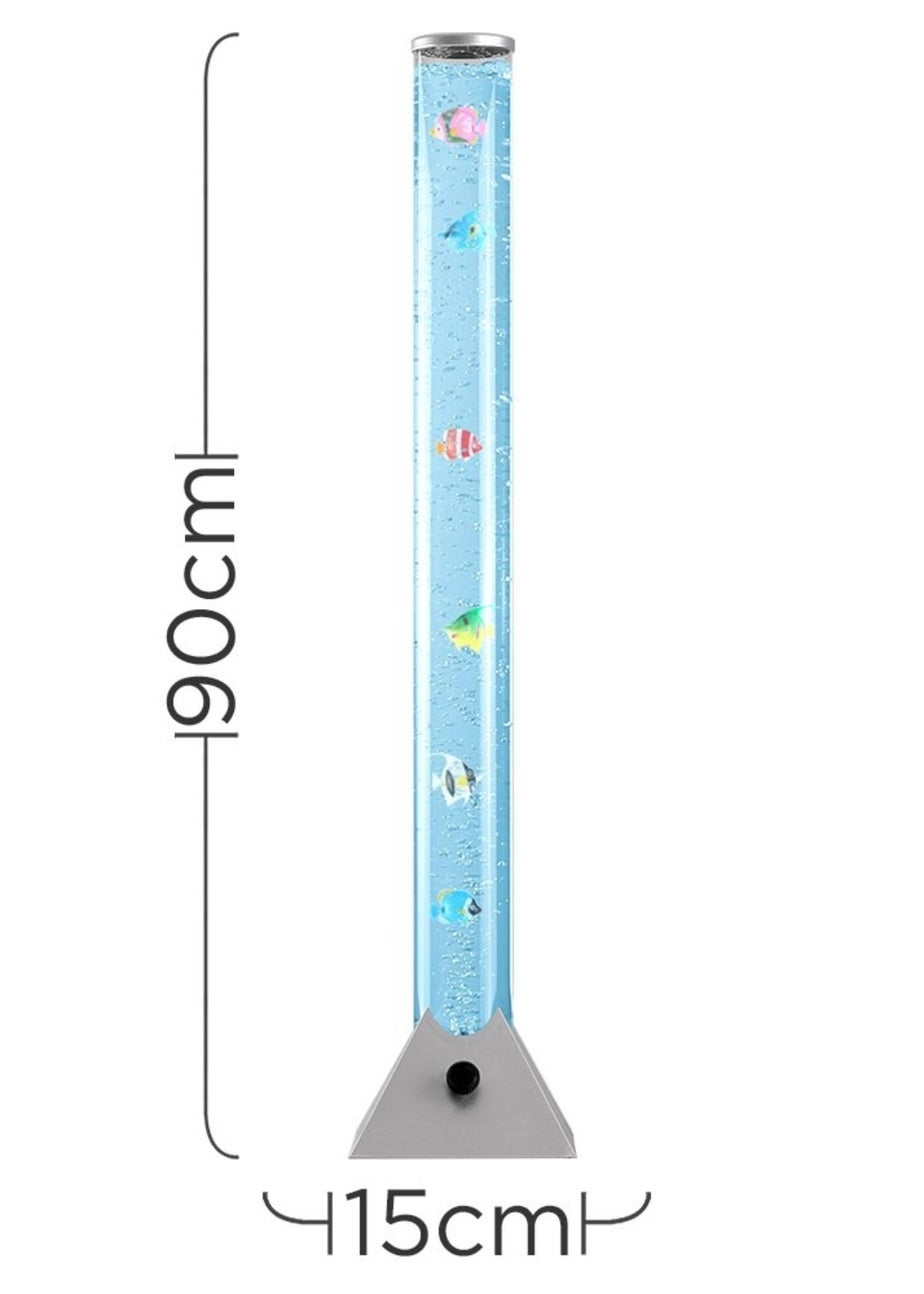 ValueLights Silver LED Colour Changing Bubble Lamp 6 Fish (90.5cm x 18cm x 18cm)