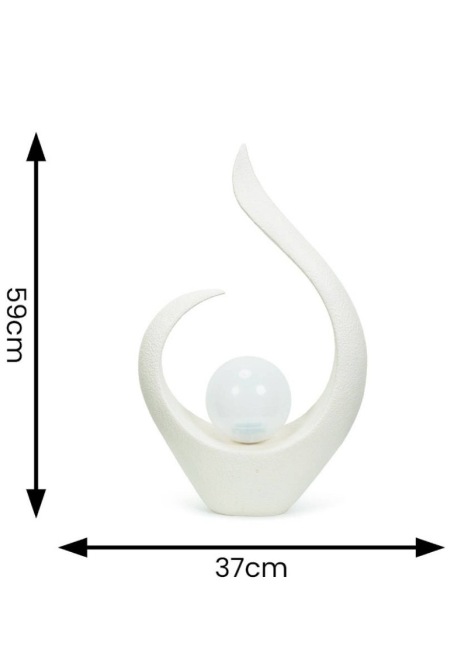 ValueLights White Solar Abstract Ornament (59cm x 37cm x 14cm)