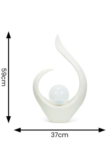 ValueLights White Solar Abstract Ornament (59cm x 37cm x 14cm)