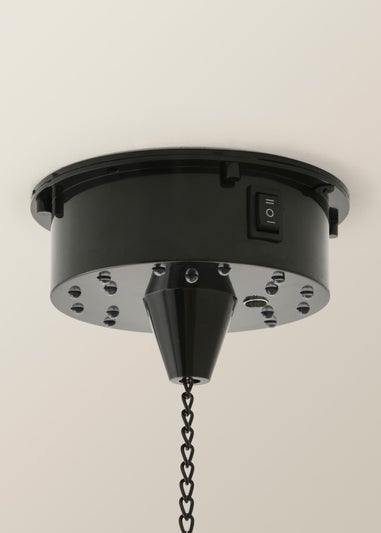 ValueLights Silver Rotating Disco Mirror Ball Ceiling Light (50cm x 20cm)