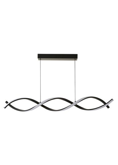 ValueLights Infinity Matt Black Double Twist LED Ceiling Light (100cm x 97cm x 11cm)