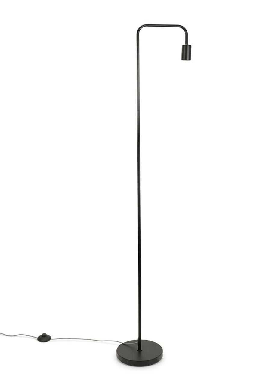 ValueLights Bronx Black Metal Floor Lamp (150.5cm x 22cm x 35.5cm)