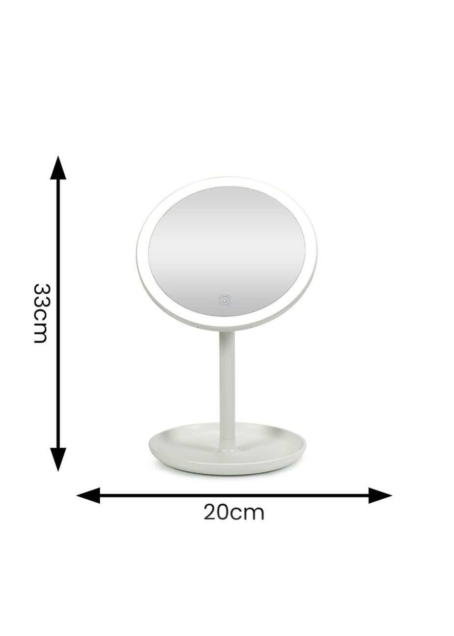 ValueLights White LED Make Up Mirror Bluetooth Speaker (33cm x 20cm x 18cm)