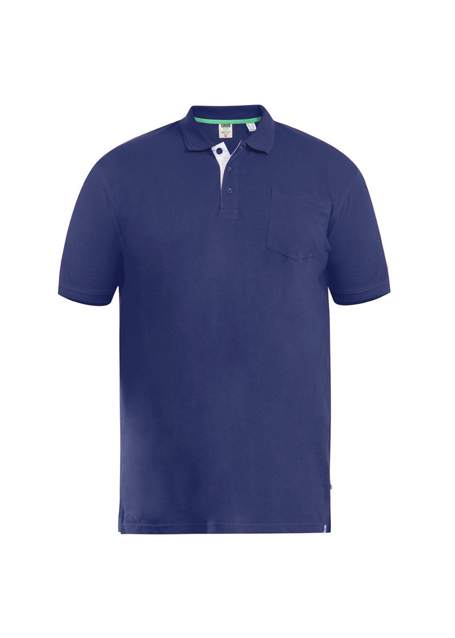 Duke Navy Grant Pique Kingsize Polo Shirt