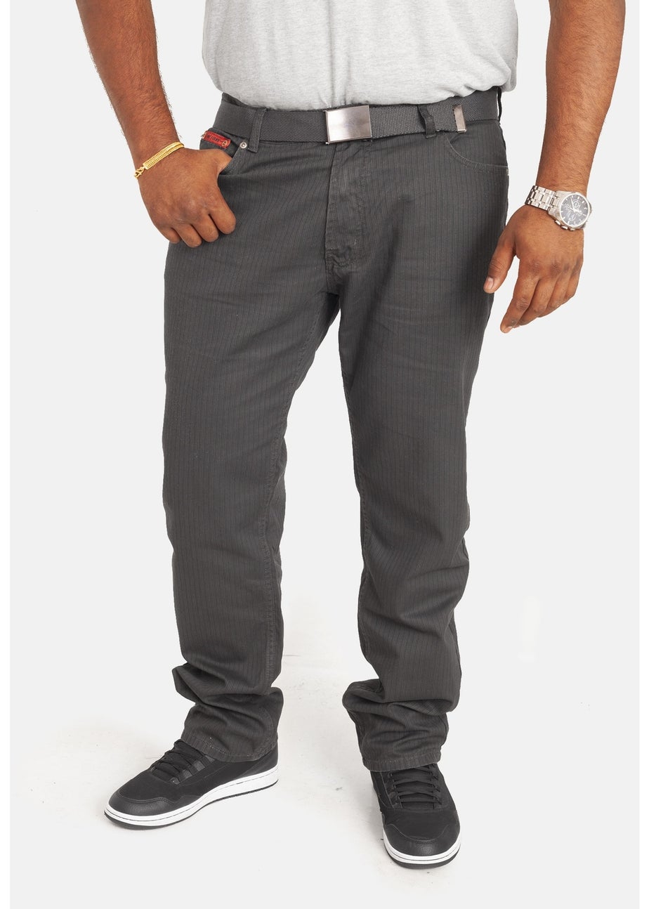 Duke Charcoal London Canary Bedford Cord Kingsize Tuxedo Trousers