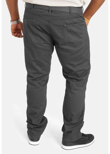 Duke Charcoal London Canary Bedford Cord Kingsize Tuxedo Trousers