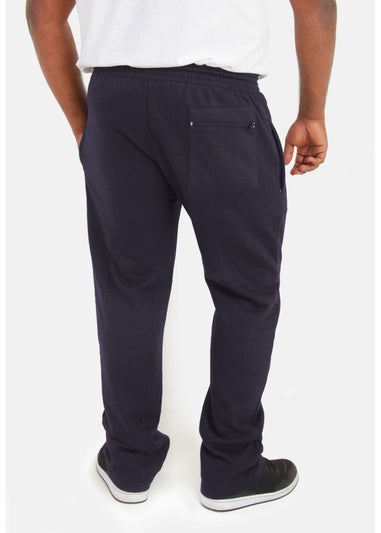 Duke Navy Albert Rockford Open Hem Kingsize Jogging Bottoms