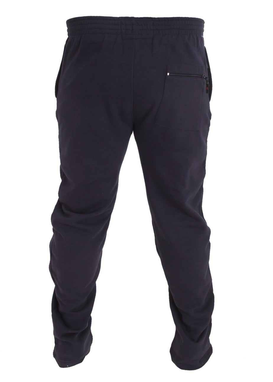Duke Navy Albert Rockford Open Hem Kingsize Jogging Bottoms
