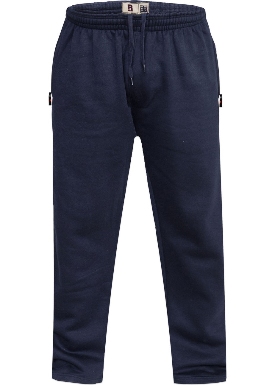 Duke Navy Albert Rockford Open Hem Kingsize Jogging Bottoms