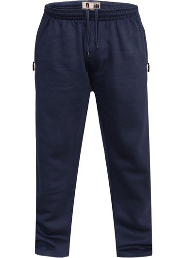 Duke Navy Albert Rockford Open Hem Kingsize Jogging Bottoms