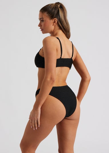 Urban Bliss Black Sheered Plain Bikini Bottoms