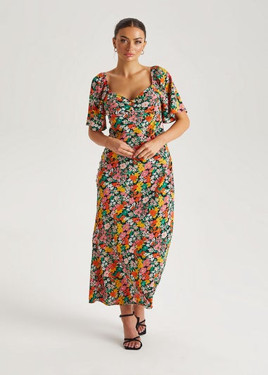 Urban Bliss Floral Angel Sleeve Maxi Dress