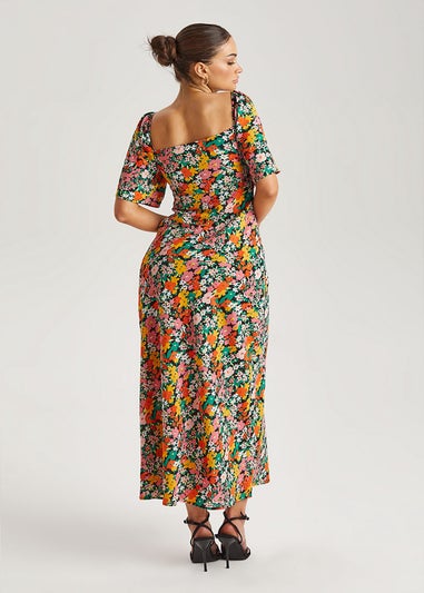 Urban Bliss Floral Angel Sleeve Maxi Dress