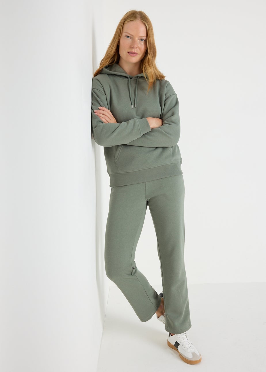 Khaki Straight Jogging Bottoms