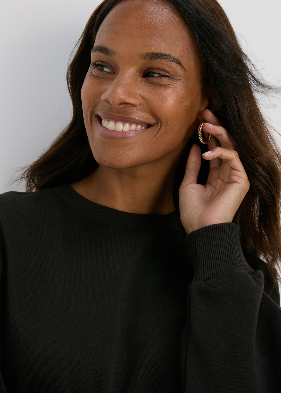 Black Longline Sweatshirt