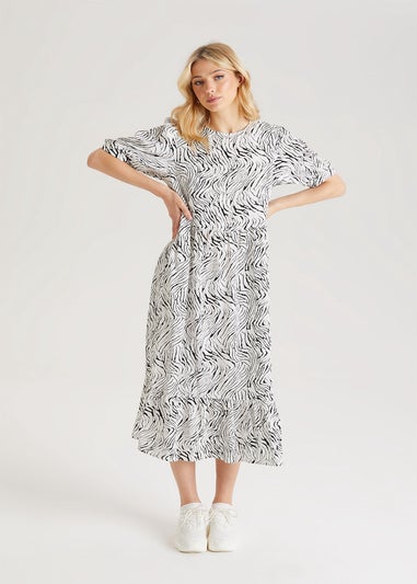 Urban Bliss White Linea Midi Smock Dress