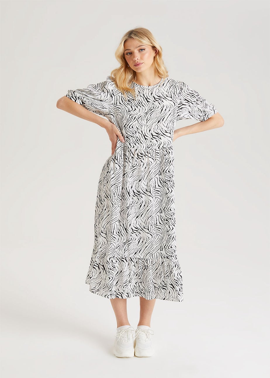 Urban Bliss White Linea Midi Smock Dress