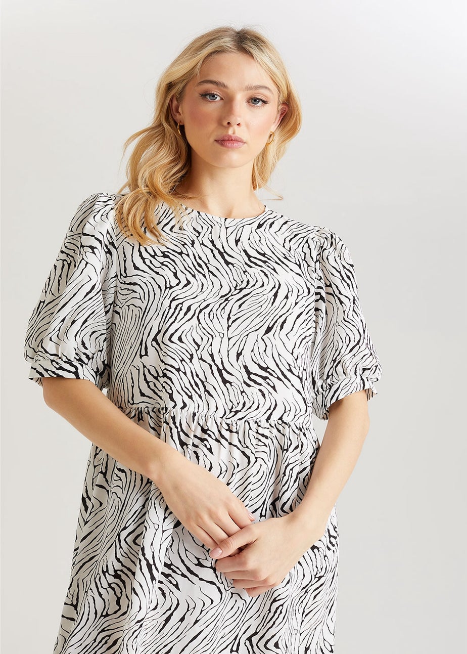 Urban Bliss White Linea Midi Smock Dress