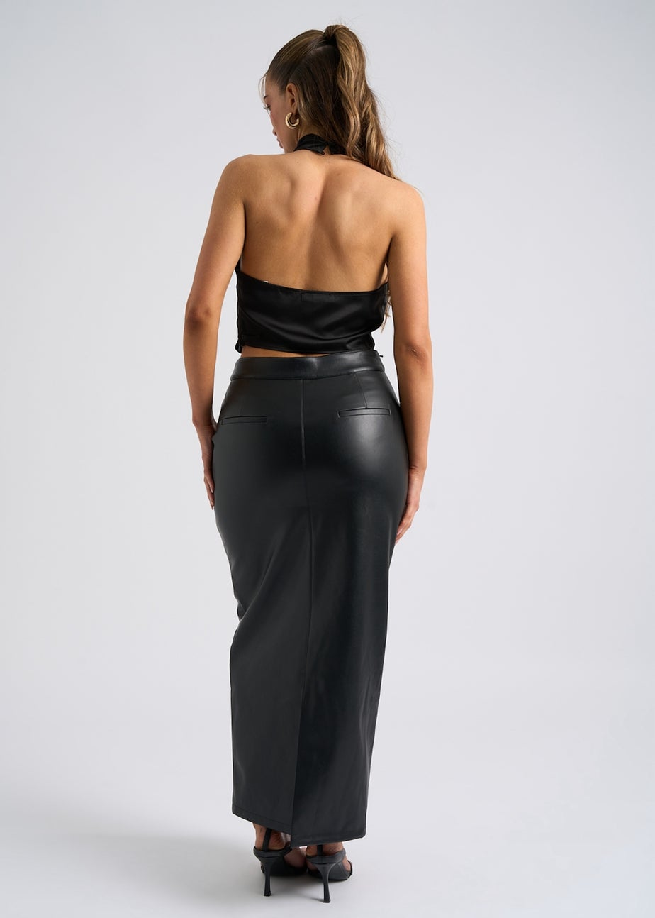 Urban Bliss Black Halter Cowl Neck Top