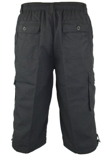 Duke Black Mason Kingsize Cargo Shorts