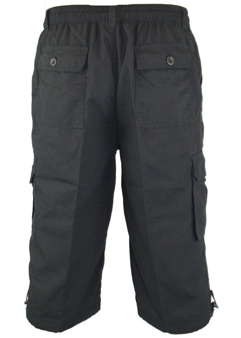 Duke Black Mason Kingsize Cargo Shorts