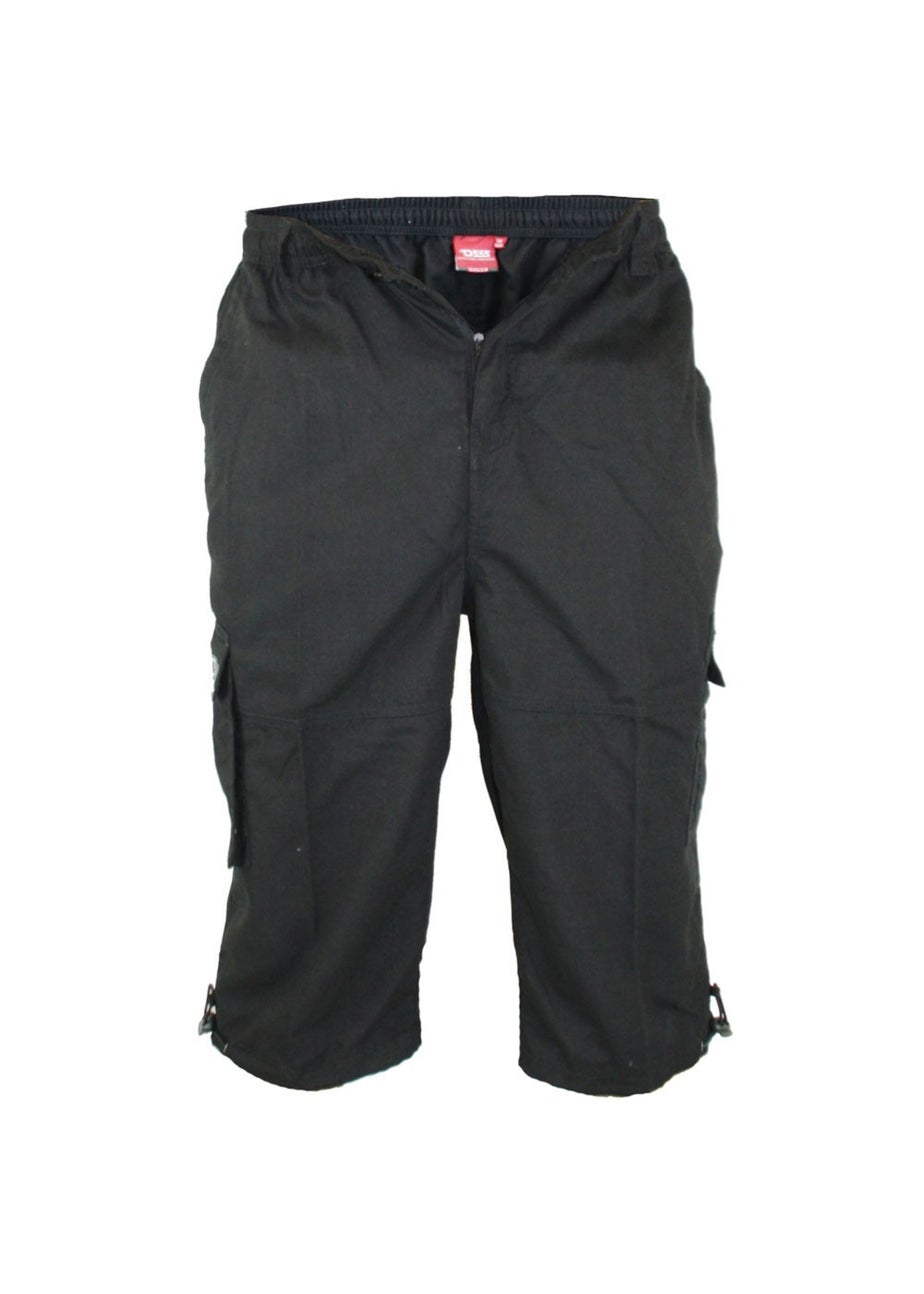 Duke Black Mason Kingsize Cargo Shorts