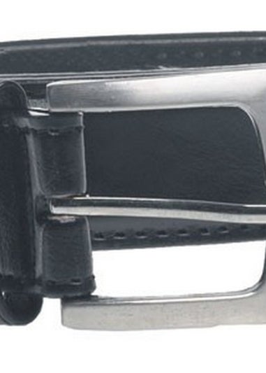 Duke Black Lewis Plain Bonded Leather Belt