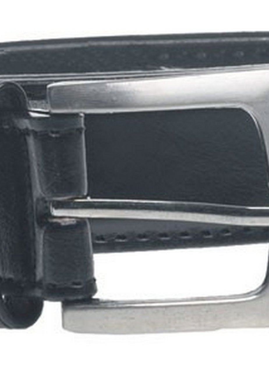 Duke Black Lewis Plain Bonded Leather Belt