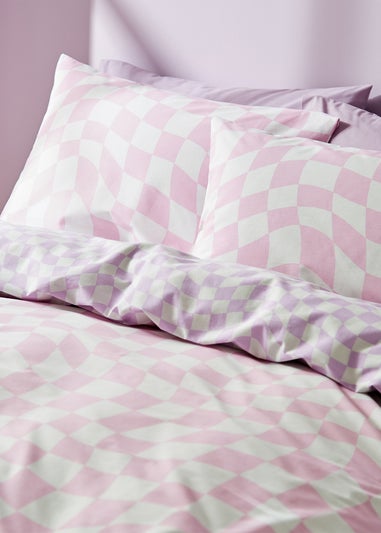 Sassy B Bedding Checkerboard Wave Reversible Duvet Cover Set