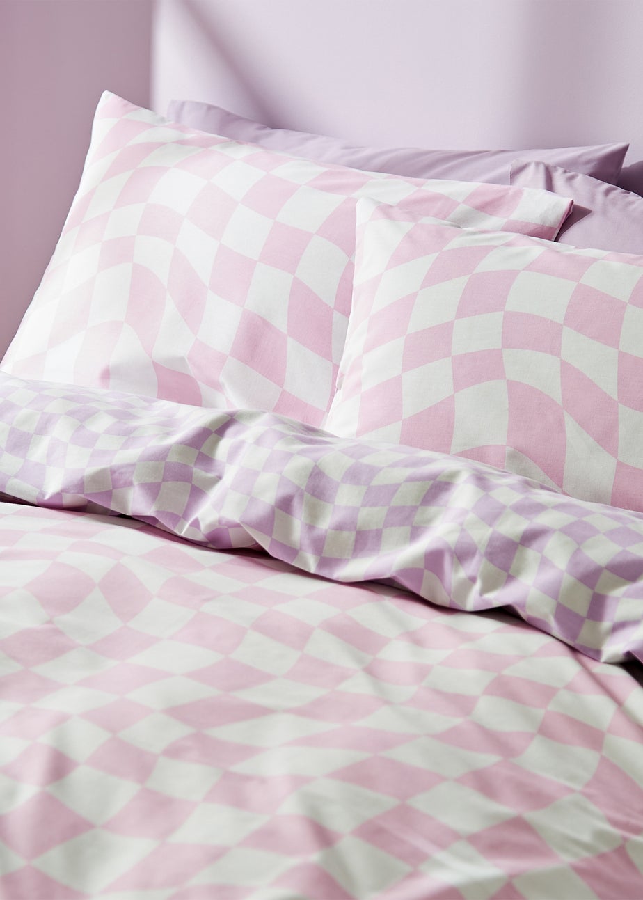 Sassy B Bedding Checkerboard Wave Reversible Duvet Cover Set