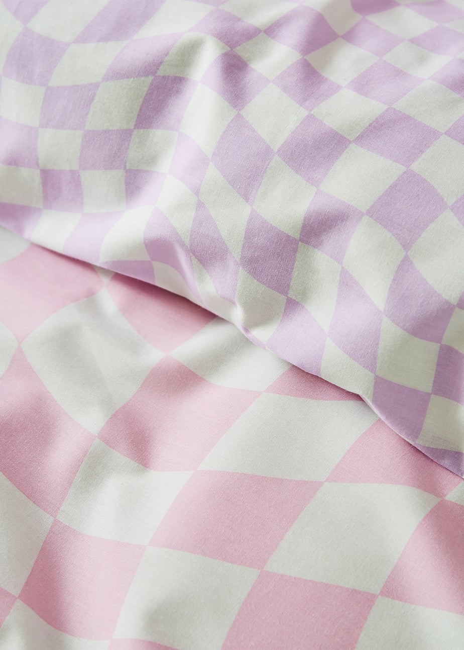 Sassy B Bedding Checkerboard Wave Reversible Duvet Cover Set