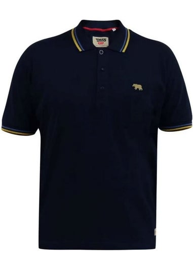 Duke Navy Hamford 1 Ribbed Collar Kingsize Polo Shirt
