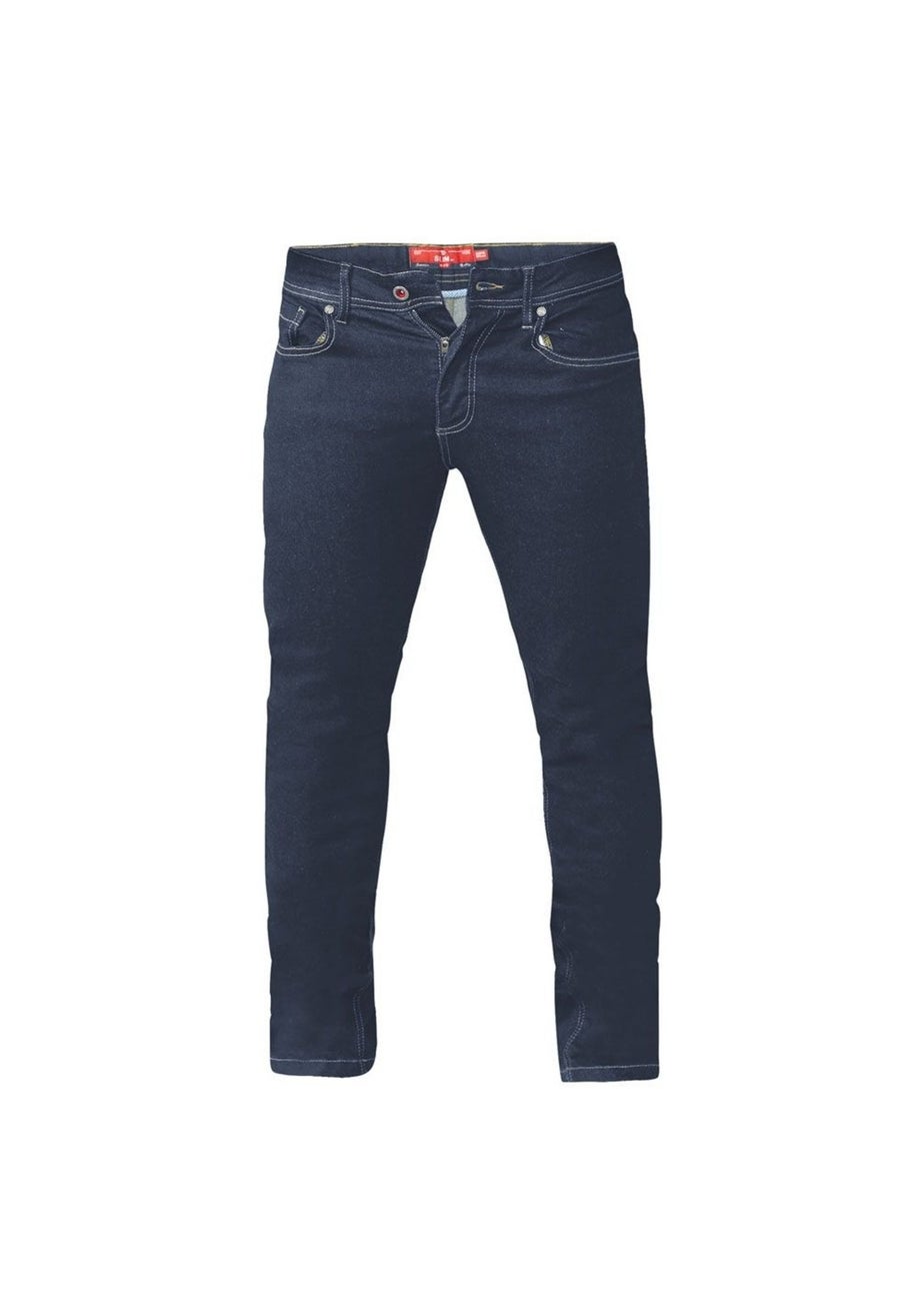 Duke Indigo Blue Cedric Stretch Tapered Jeans