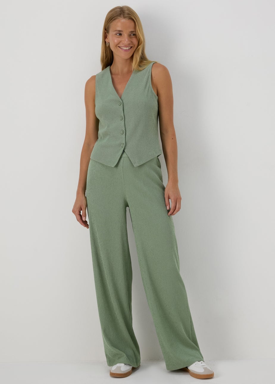 Sage Co Ord Wide Leg Trousers