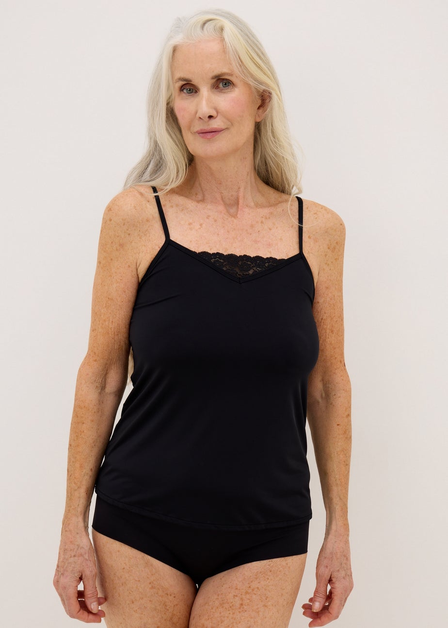 Menopause Black Cami Top - M Tick Approved