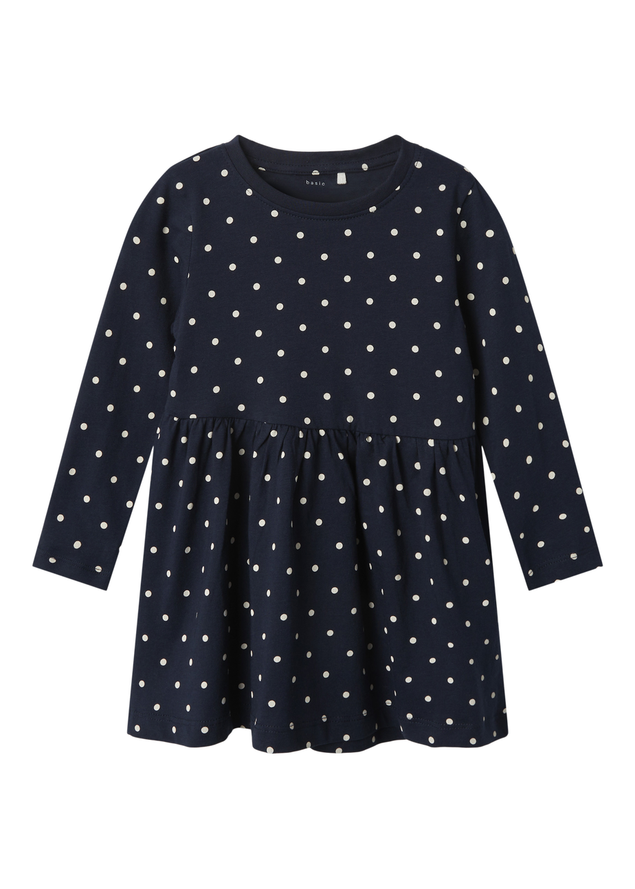 Name It Kids Navy Polka Dot Jersey Dress (1-5yrs)