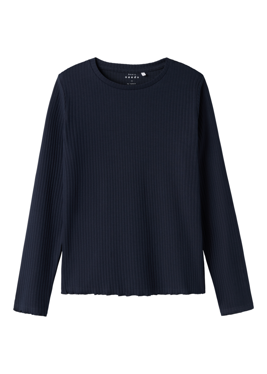 Name It Kids Navy Ribbed T-Shirt (6-12yrs)