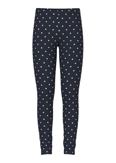 Name It Girls Navy Polka Dot Leggings (6-12yrs)